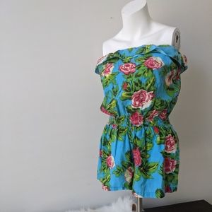 Fire Los Angeles Sz S Hawaiian Sleeveless Romper